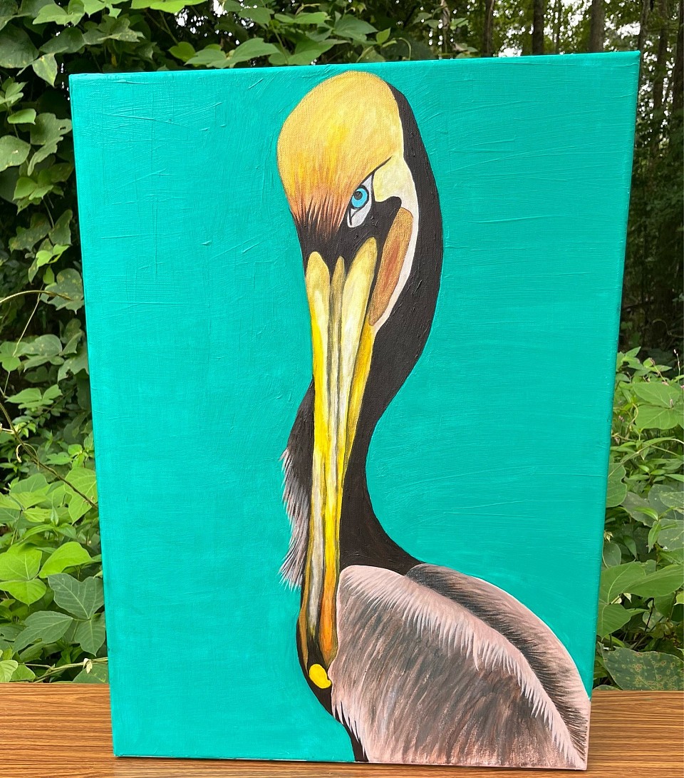 The Great Brown Pelican by Jacqueline Cara Mostafa